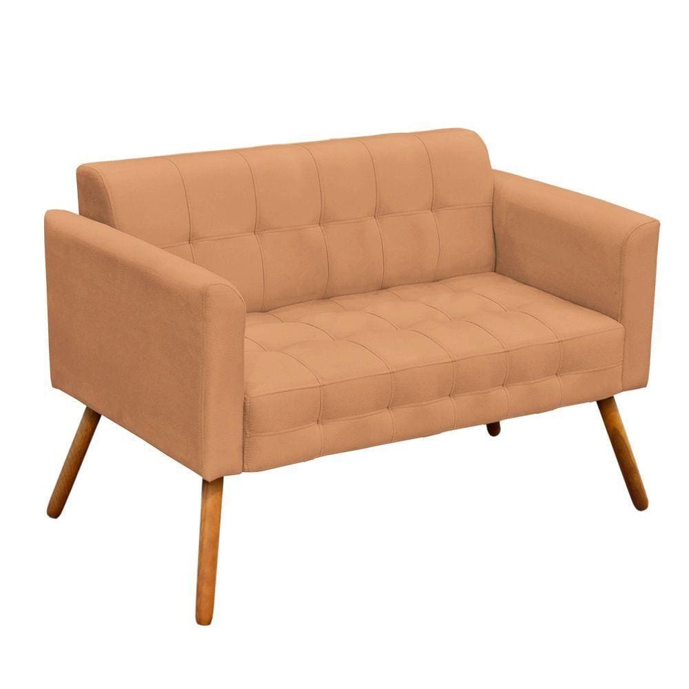 Sofá Retrô Namoradeira Elisa Suede