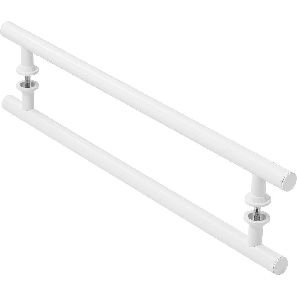 Puxador Branco Para Porta De Vidro Madeira Pivotante 80cm
