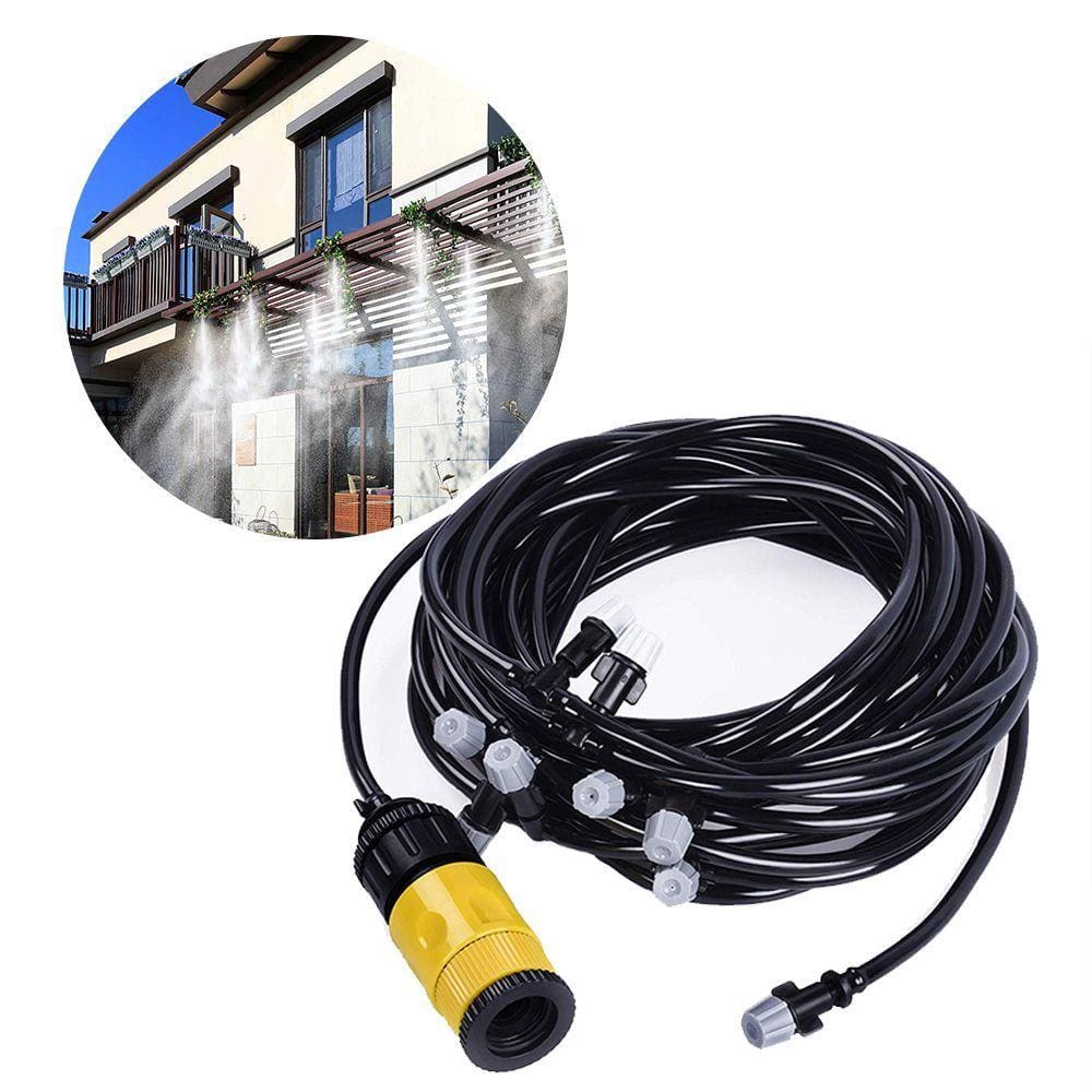 Mangueira Climatizadora Kit Sistema Irrigacao Nevoa Quintal Grama 10 M Jardim