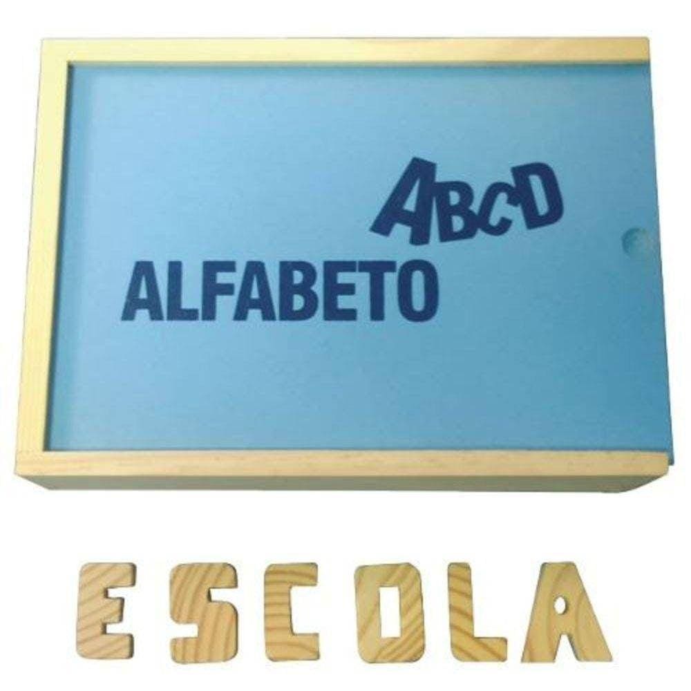 Brinquedos Educativos - Alfabeto Móvel Em Madeira 40 Peças