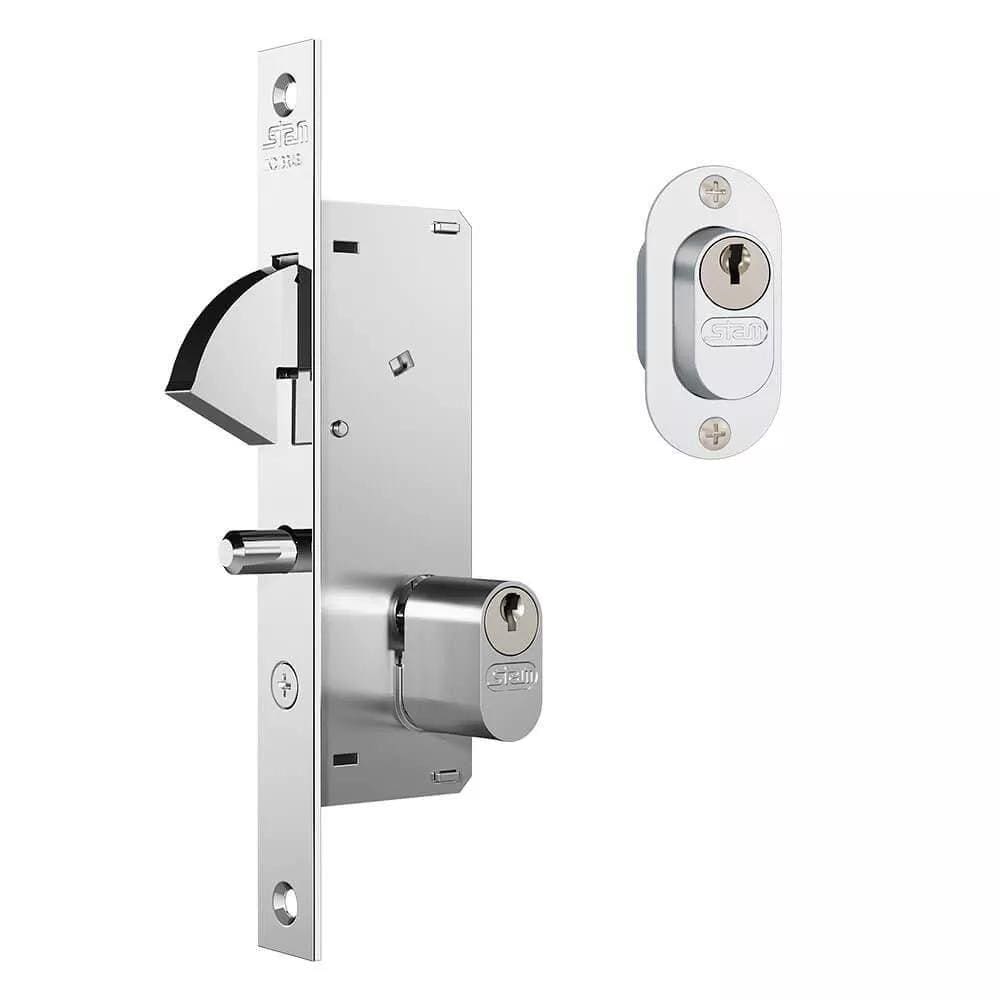 Fechadura Stam Porta De Correr 940 Inox 1 Peça