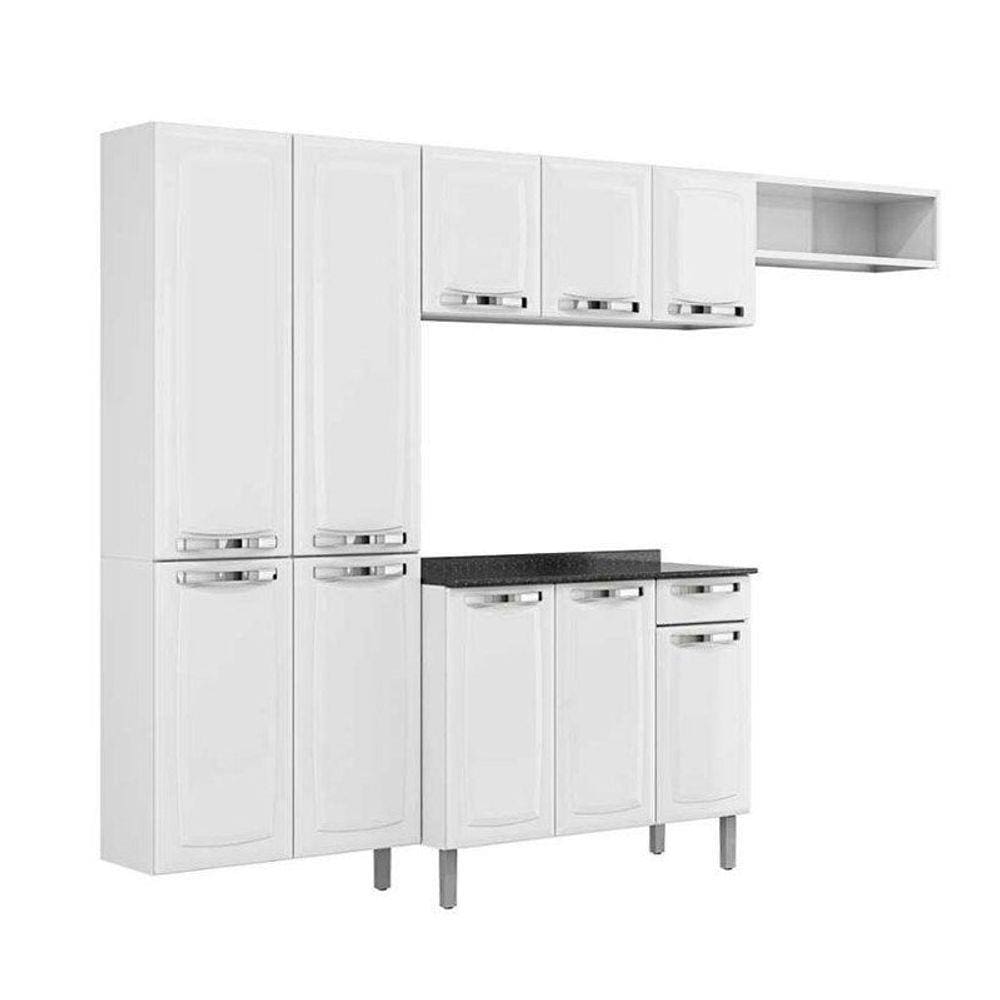 Cozinha Compacta 4 Peças com Paneleiro e Balcão Rose Itatiaia  Branco