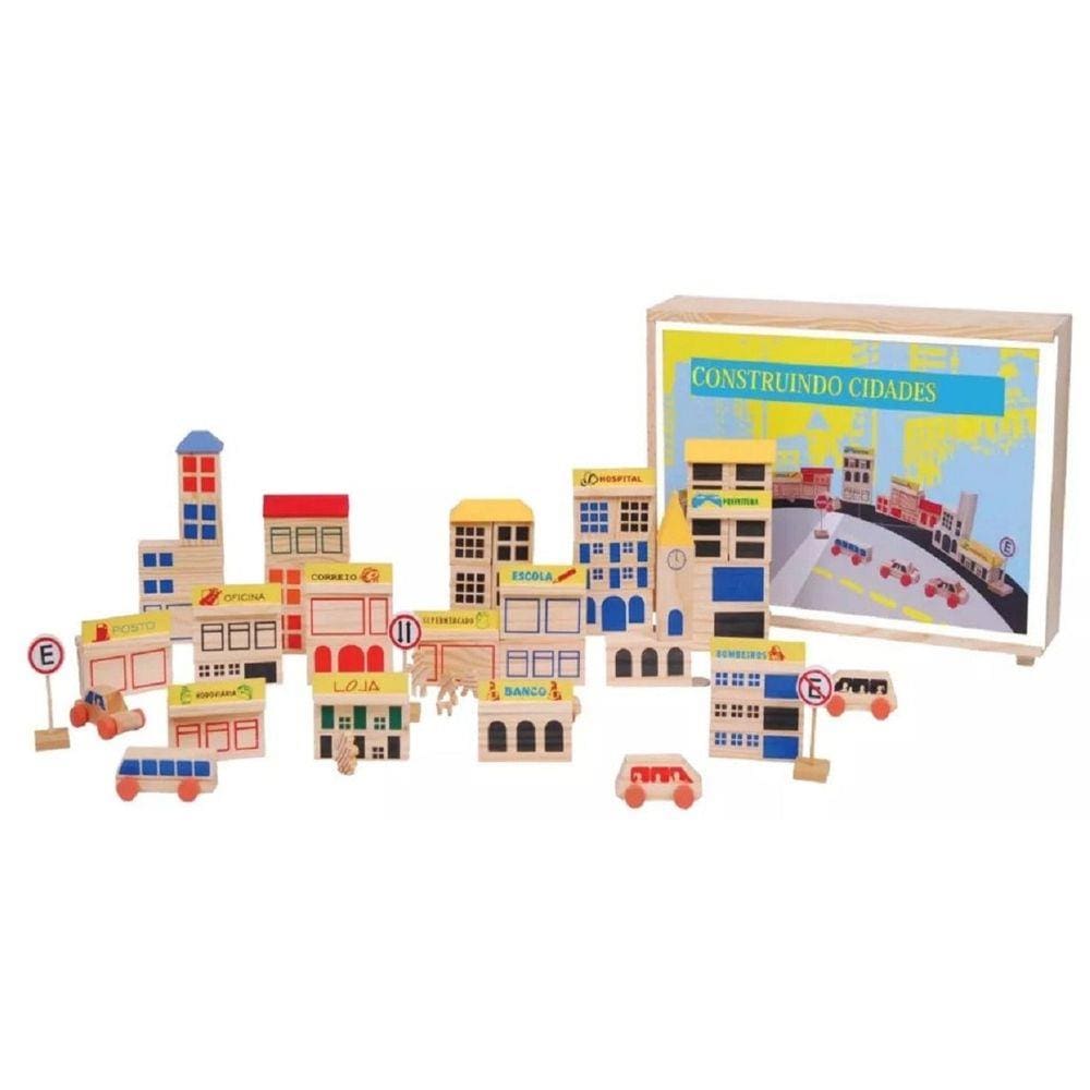 Brinquedos Educativos Blocos Construindo Cidades 85 Peças