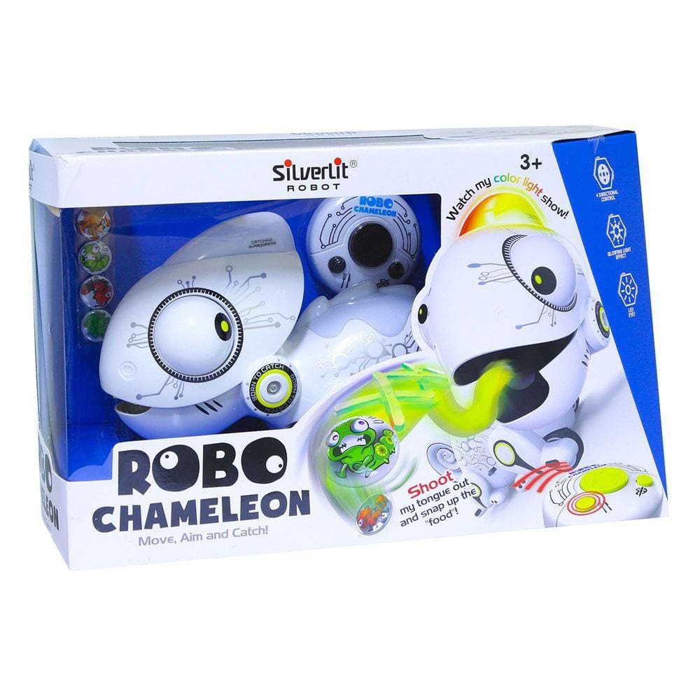 Robô Camaleão Robo Controle Remoto com Luz Led Colorida Dtc