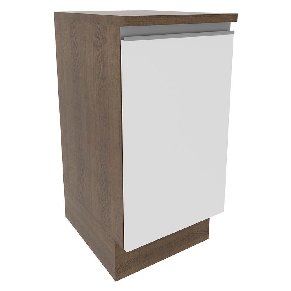 Balcão Madesa Glamy 40 cm 1 Porta - Rustic/Branco