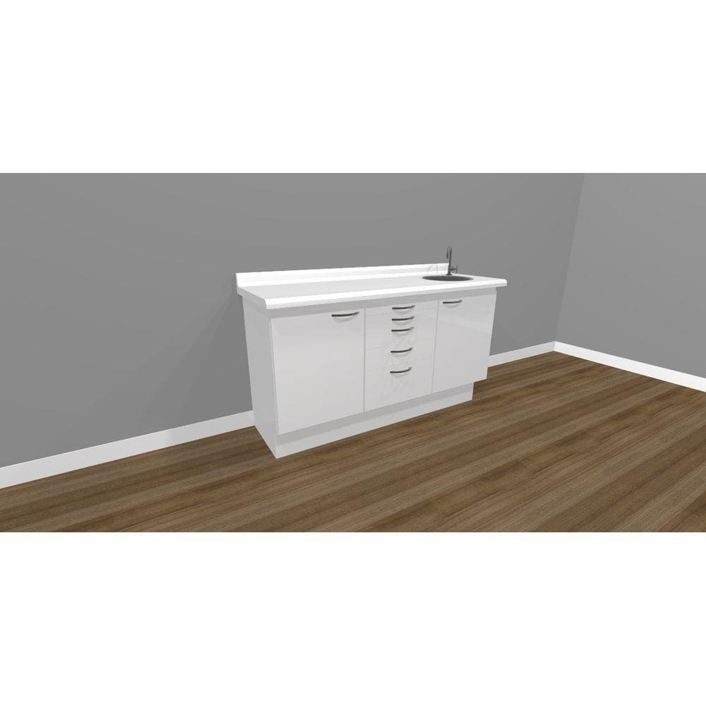 Balcão Para Dentistas Triplo Com Pia