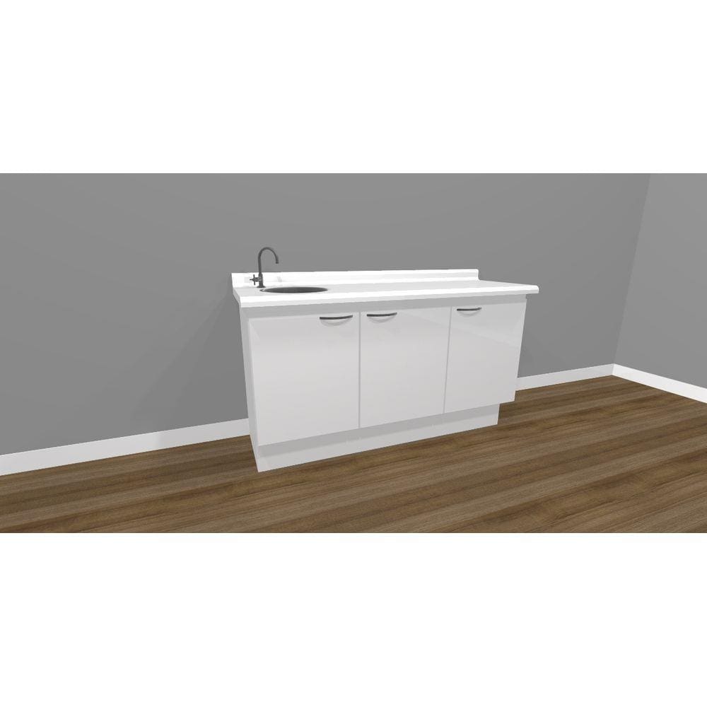 Balcão Para Dentistas Triplo Com Pia