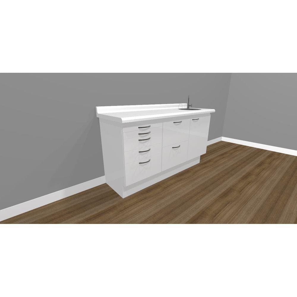 Balcão Para Dentistas Triplo Com Pia