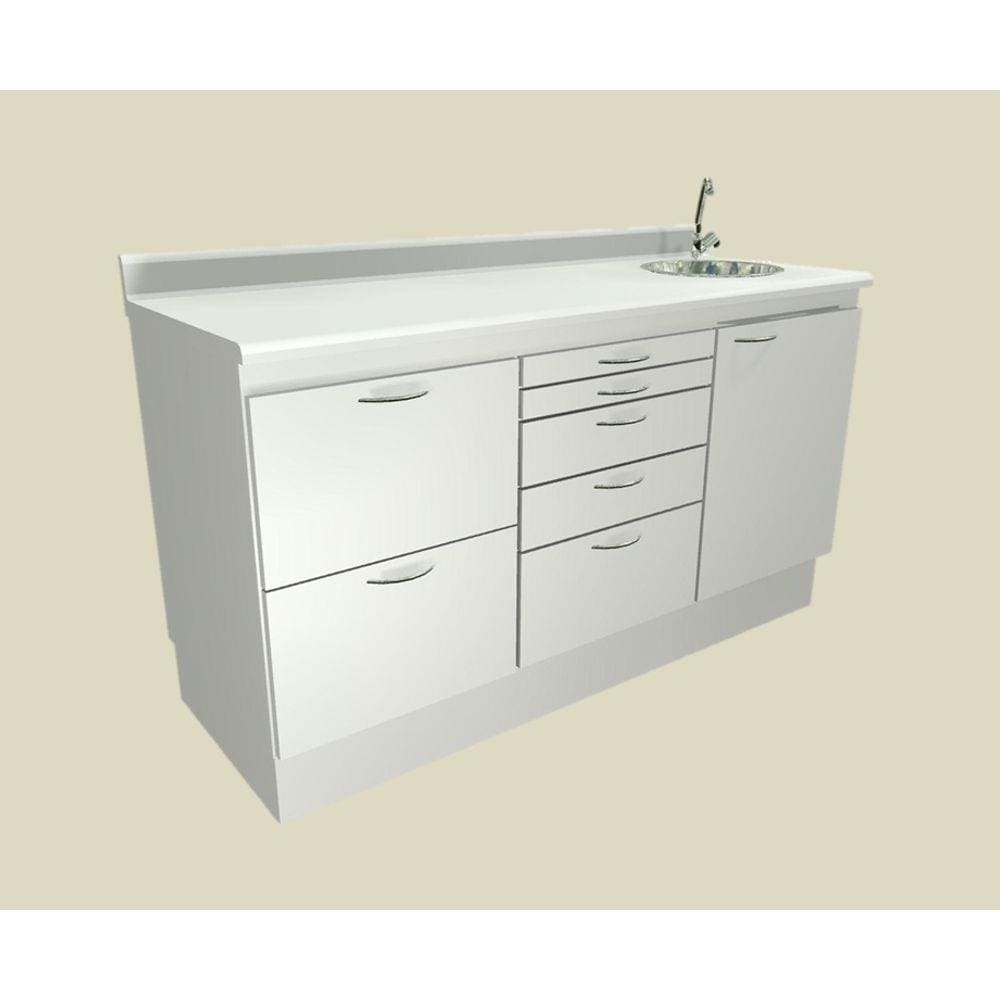 Balcão Para Dentistas Triplo Com Pia