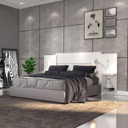 Cabeceira de Casal Extensível com Mesa de Cabeceira Indianópolis Espresso Móveis Branco é ruim? Cabeceira de Casal Extensível com Mesa de Cabeceira Indianópolis Espresso Móveis Branco é boa?