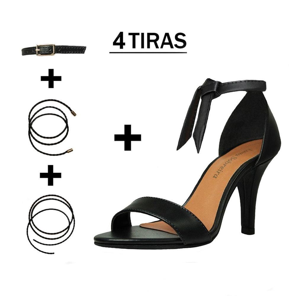 Sandália Salto Alto Fino Couro Mod. 2183-2