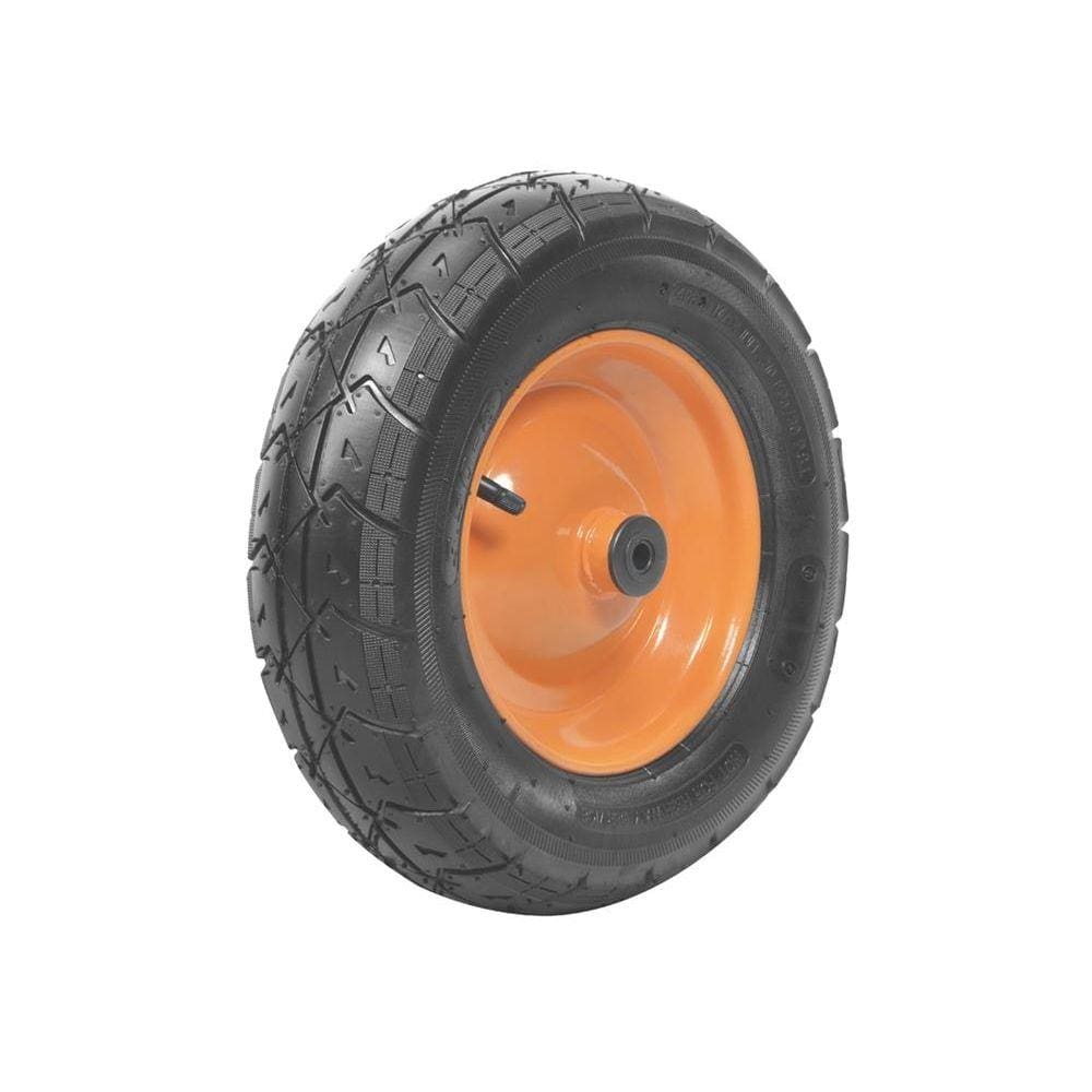 Roda Metalica Para Carrinho De Mao Pneu Com Camara 3.5 8 E Bucha Plastica Tramontina