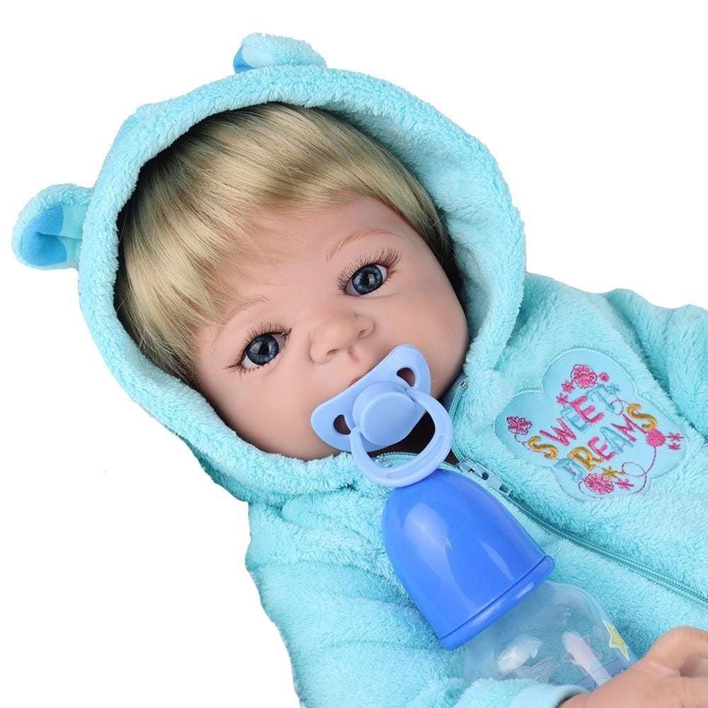 Bebe Reborn Menino Dormindo Silicone Feito A Mão Real