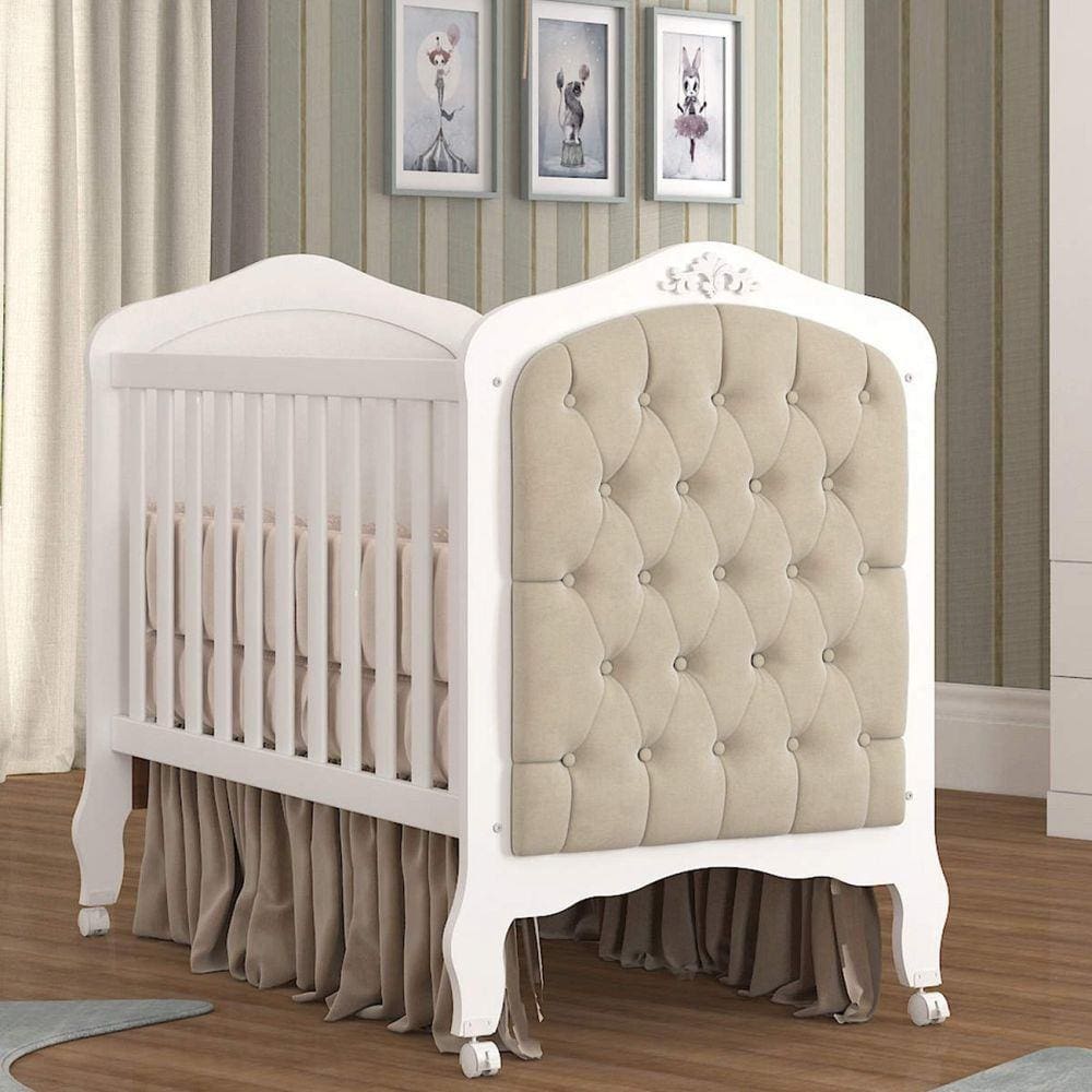 Berço Mini Cama com Capitonê Alegria
