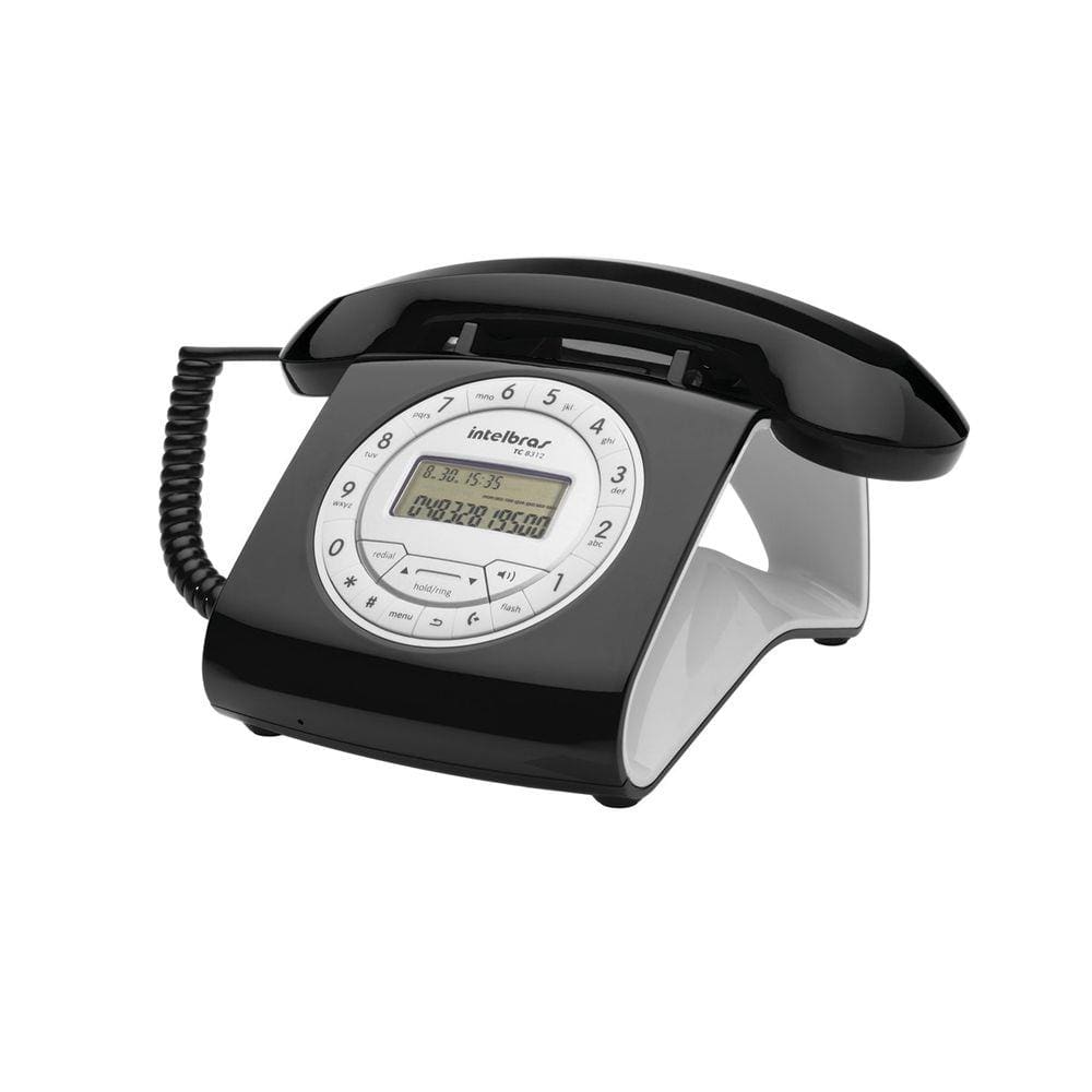 Telefone Com Fio Intelbras Retrô Tc8312 Com Id Preto