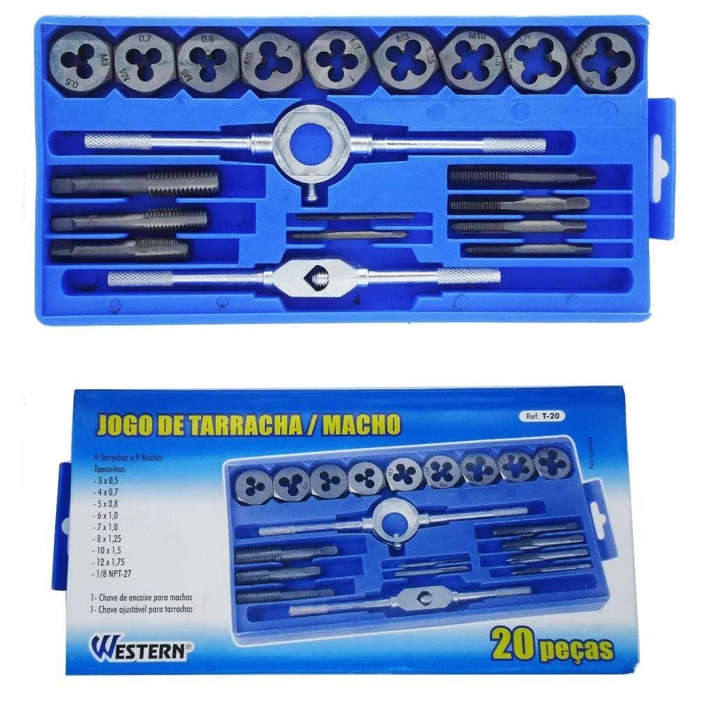Kit Macho E femeá Tarraxa Cossinete tarracha Pente Rosca
