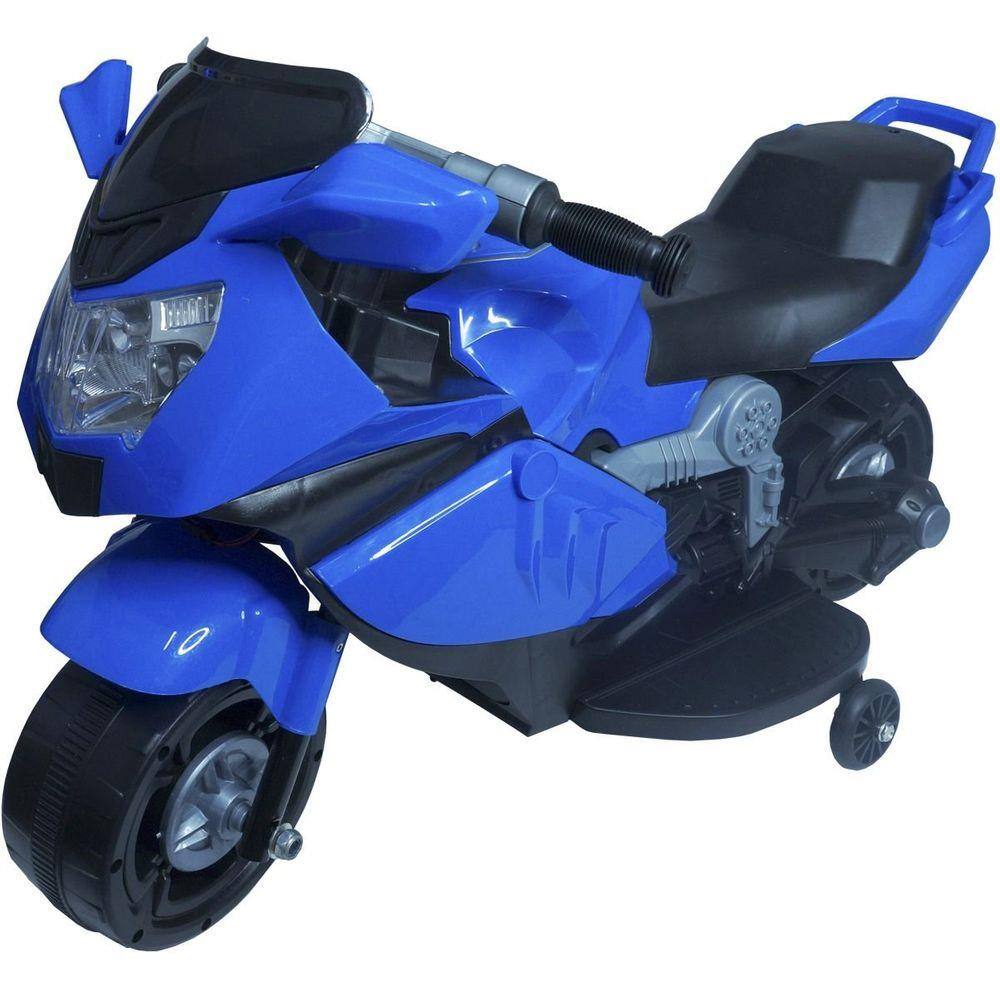 Mini Moto Elétrica Infantil Triciclo Criança Motorizado Azul