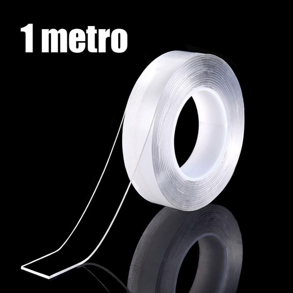 Fita Adesiva Dupla Face Transparente Nano PU Gel 1 metro Casa