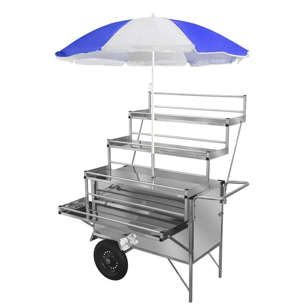 Carrinho expositor com Rodas Pneumaticás e Guarda Sol - Cefaz