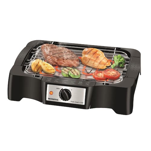imagem-Churrasqueira Elétrica Mondial Pratic Steak & Grill – CH-07 com Controle de Temperatura  - 110V