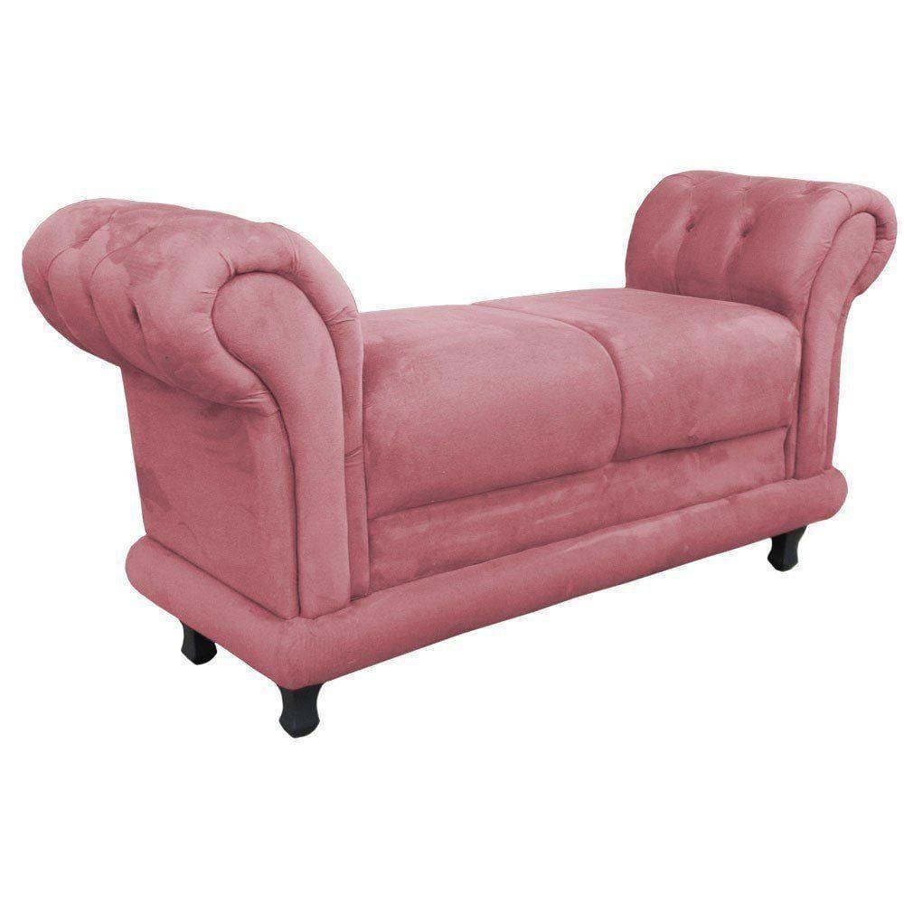 Recamier Athenas - Namoradeira Calçadeira Suede