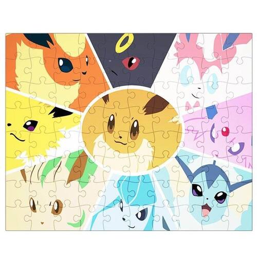 Quebra-Cabeça Personalizado 90 Peças - 30 cm x 20 cm Pokémon