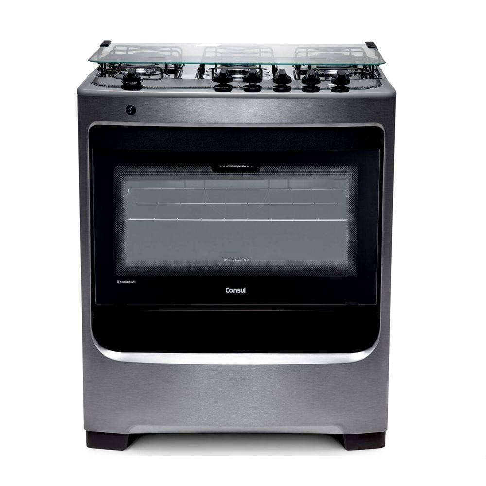 Fogão de Piso Consul 5 bocas Acendimento Automático Inox