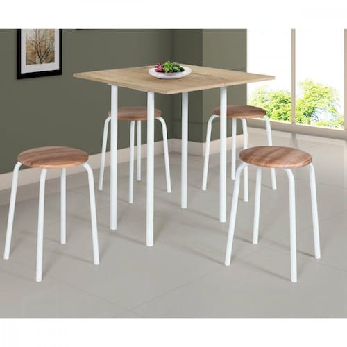 Conjunto Sala de Jantar Mesa Dobrável e 4 Banquetas Expert Ciplafe Menor preço em Conjunto Sala de Jantar Mesa Dobrável e 4 Banquetas Expert Ciplafe