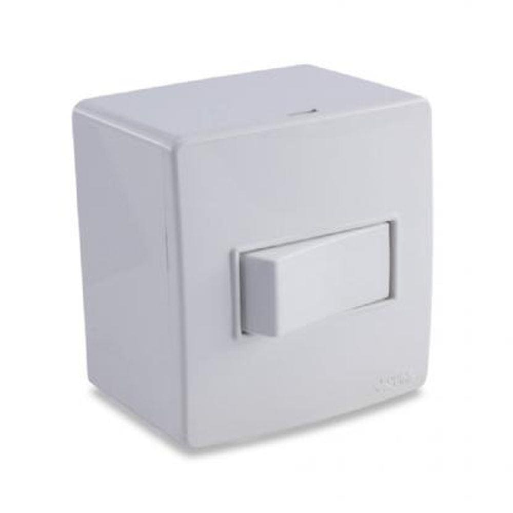 Conjunto Sobrepor 1 Interruptor Simples Force Line