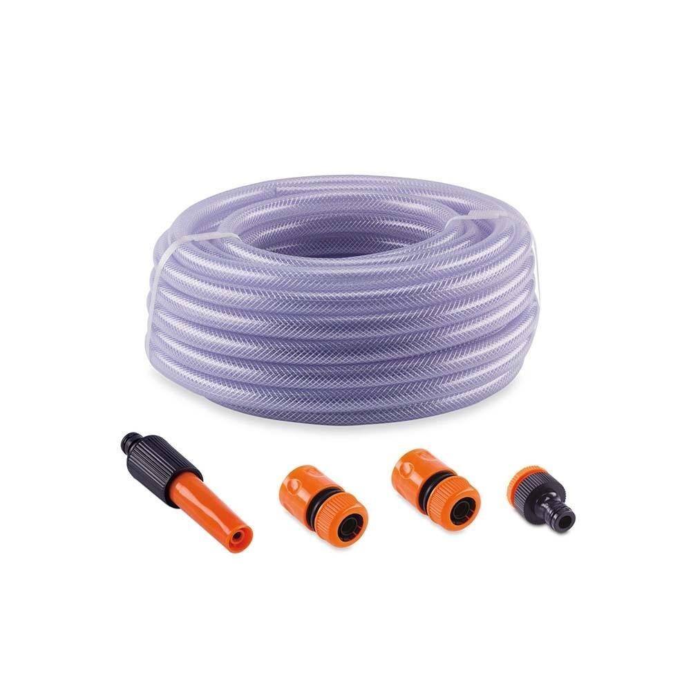 MANGUEIRA TRANCADA 1/2” TRANSP 15M ENGAT+ESGUICHO FORCELINE