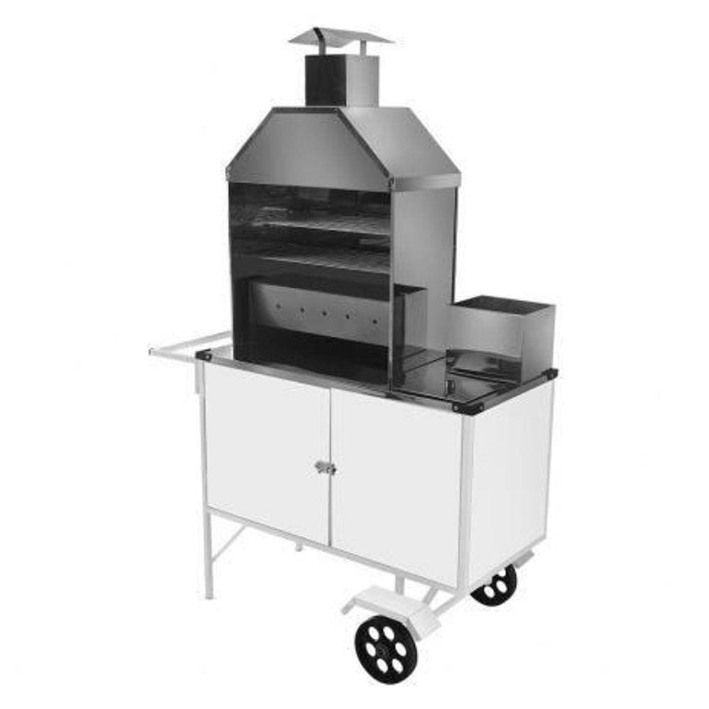 Carrinho de Churrasco Luxo com Rodas Maciças - Cefaz