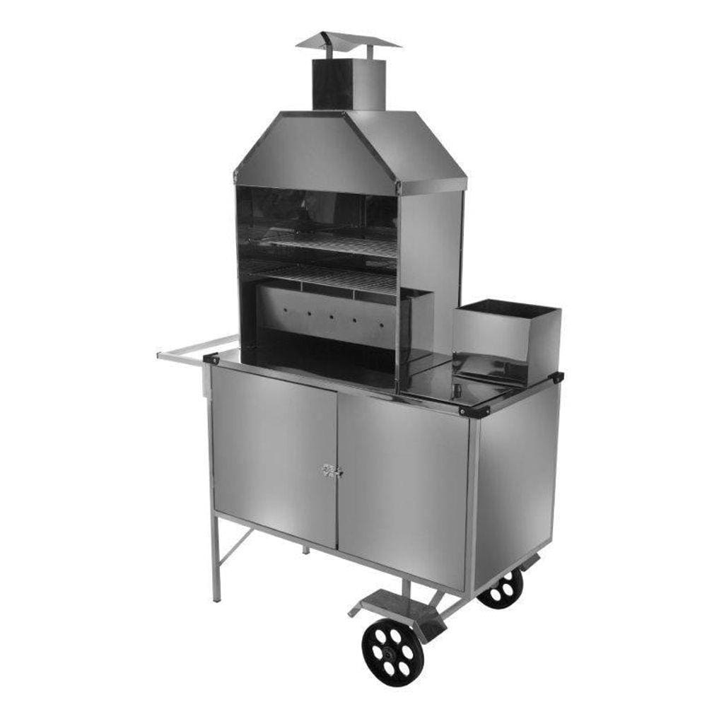 Carrinho de Churrasco Luxo com Rodas Maciças - Cefaz