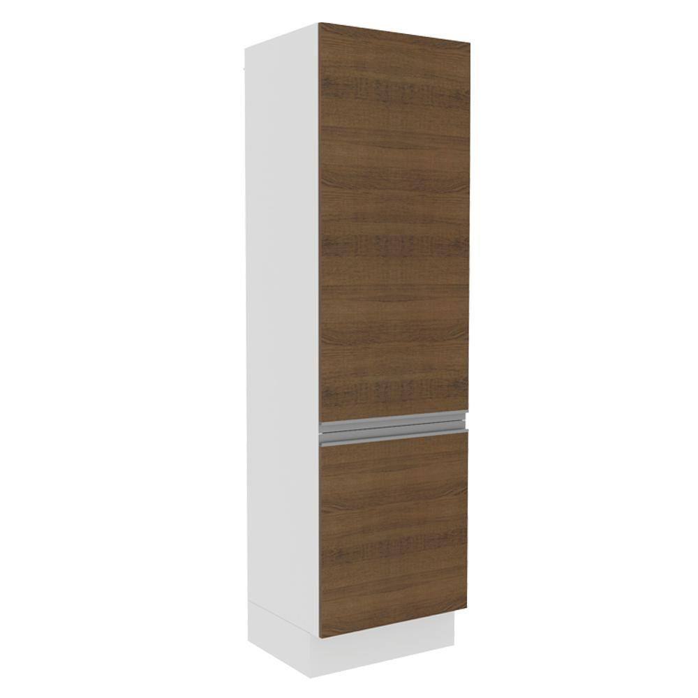 Paneleiro Madesa Glamy 100% MDF 60 cm 2 Portas - Branco/Rustic