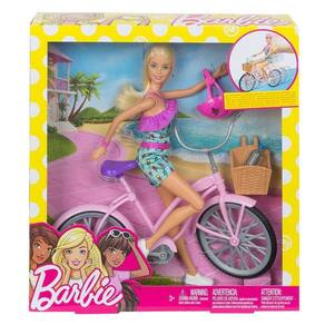 Boneca Barbie Ciclista Com Bicicleta Hby28 - Mattel