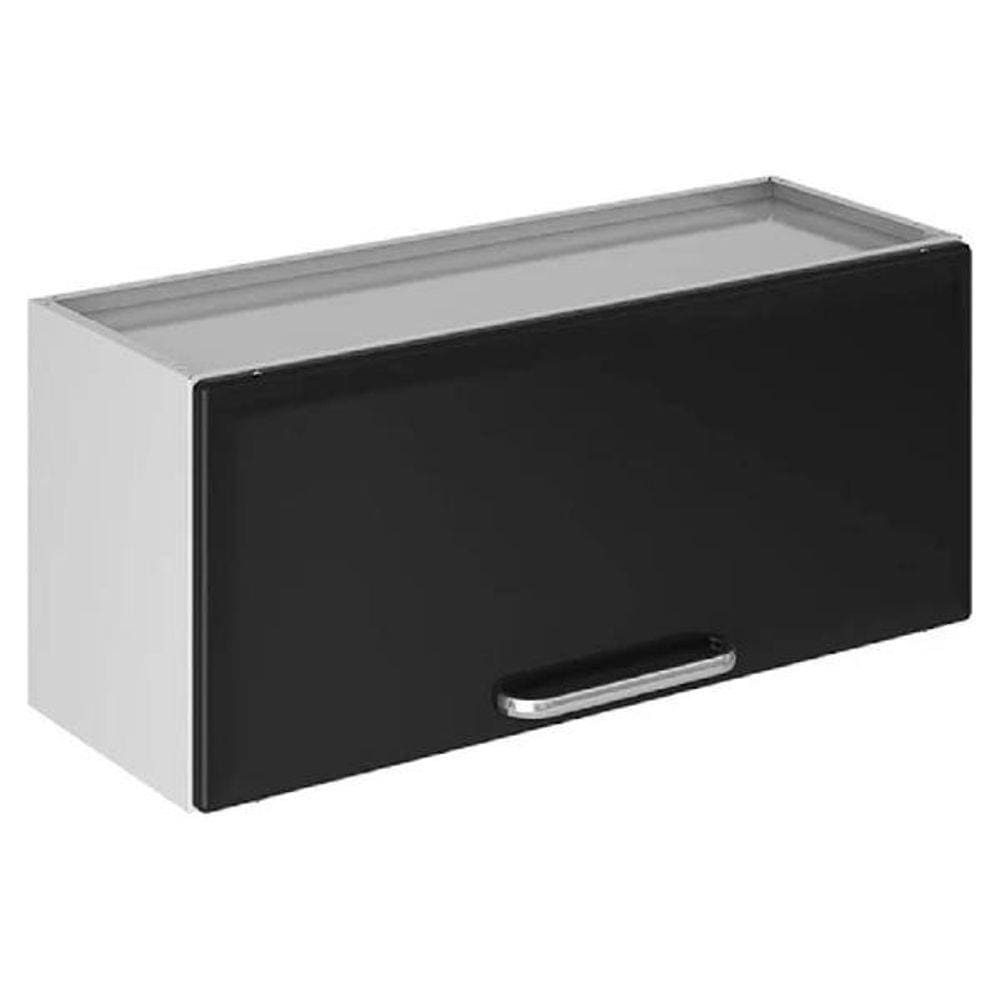 Armário Aéreo Tarsila 1 Porta Branco/Preto - IPH-80