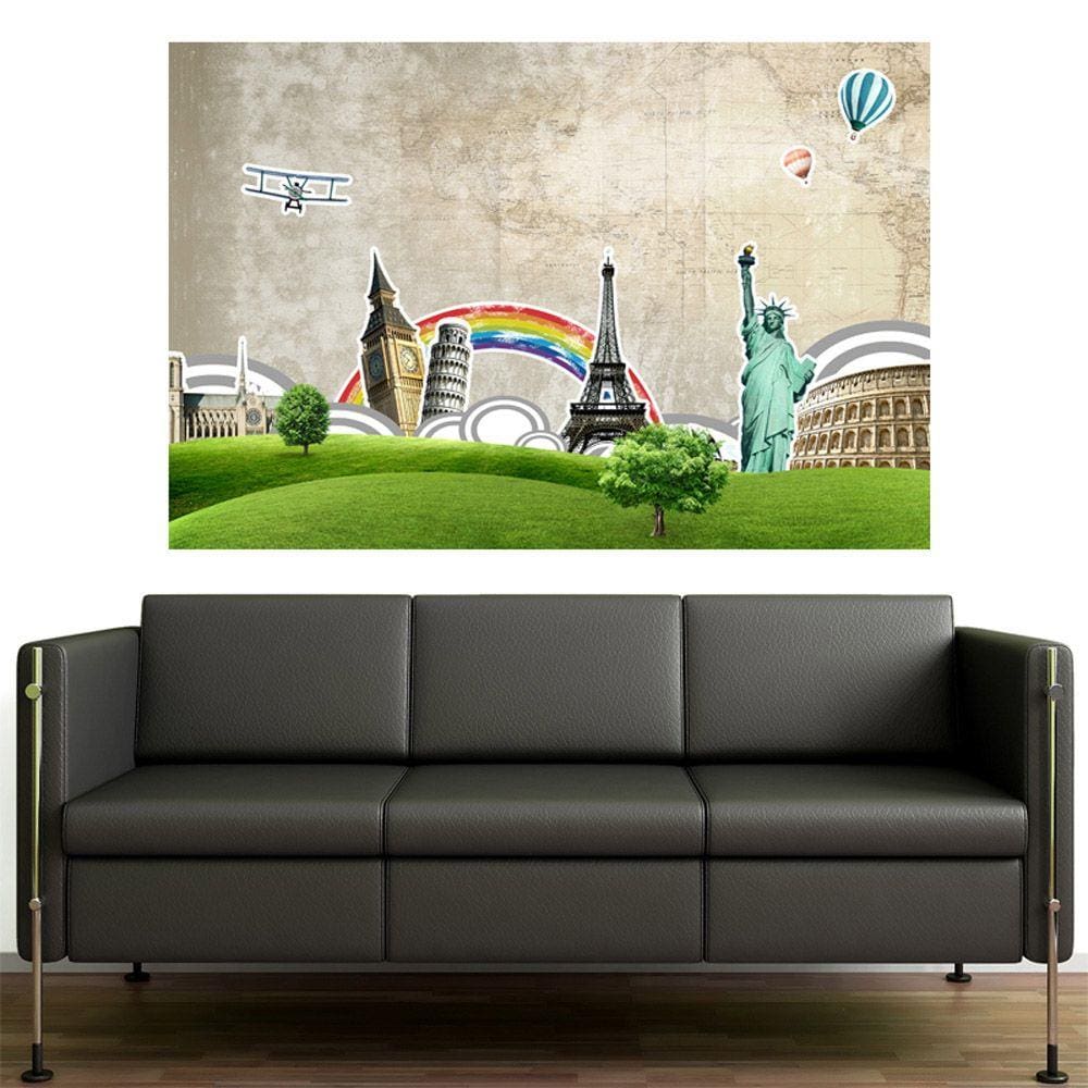 Painel Adesivo de Parede - Pontos Turísticos - 063pnp