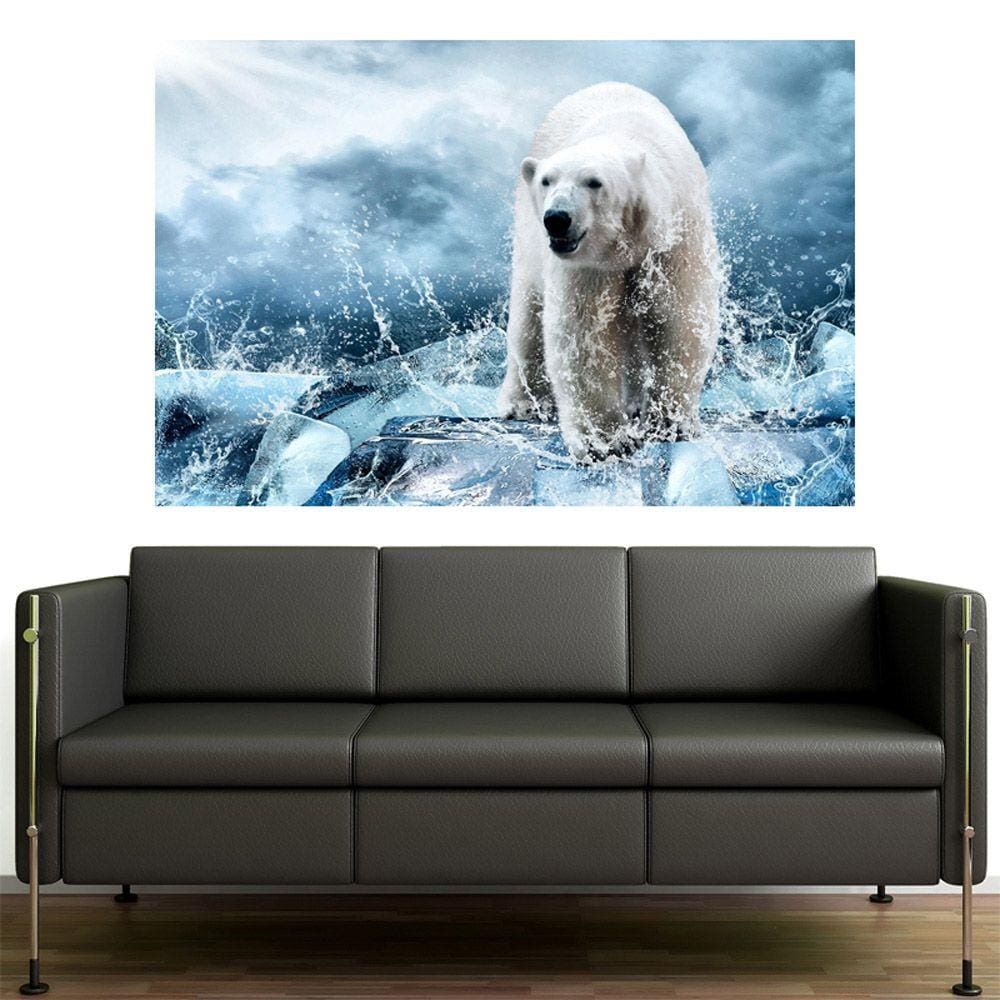 Painel Adesivo de Parede - Urso Polar - 228pnm