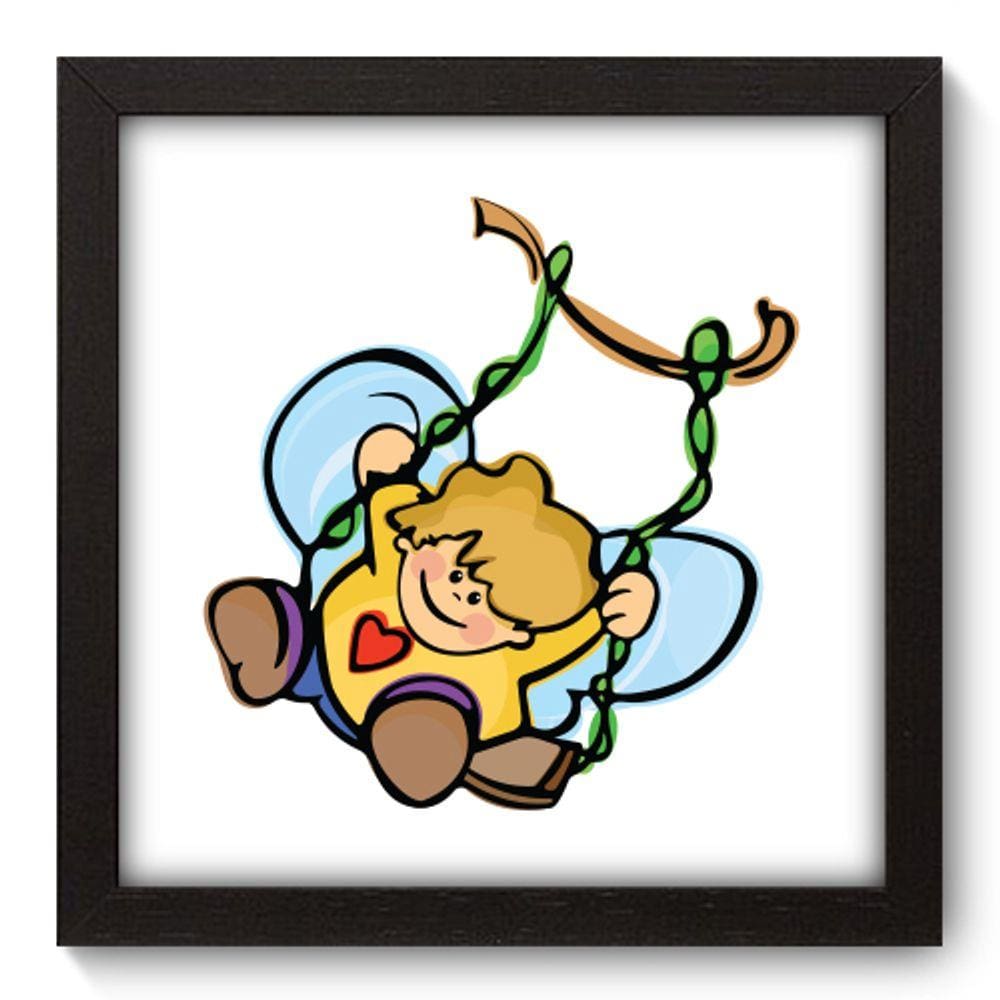 Quadro Decorativo - Anjinho - 22cm x 22cm - 034qdbp