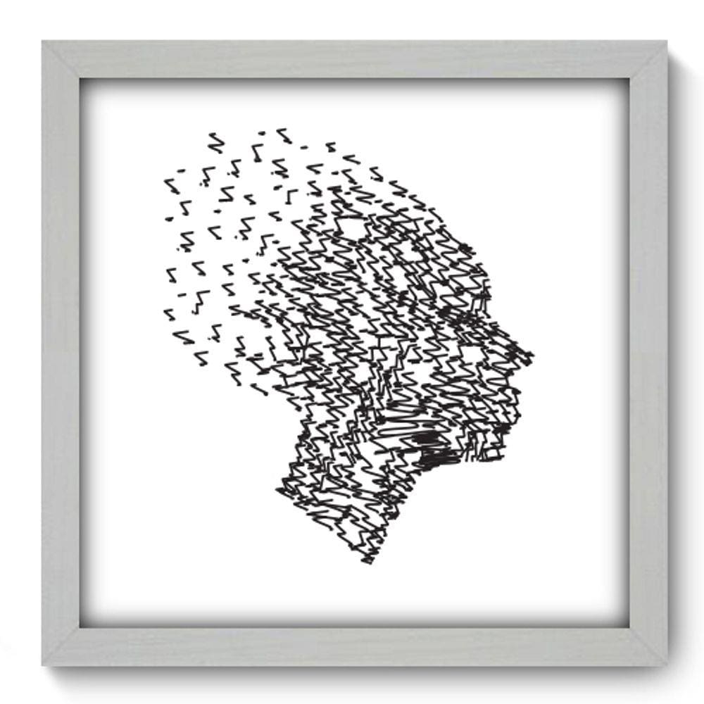 Quadro Decorativo - Rabiscos - 33cm x 33cm - 185qddb