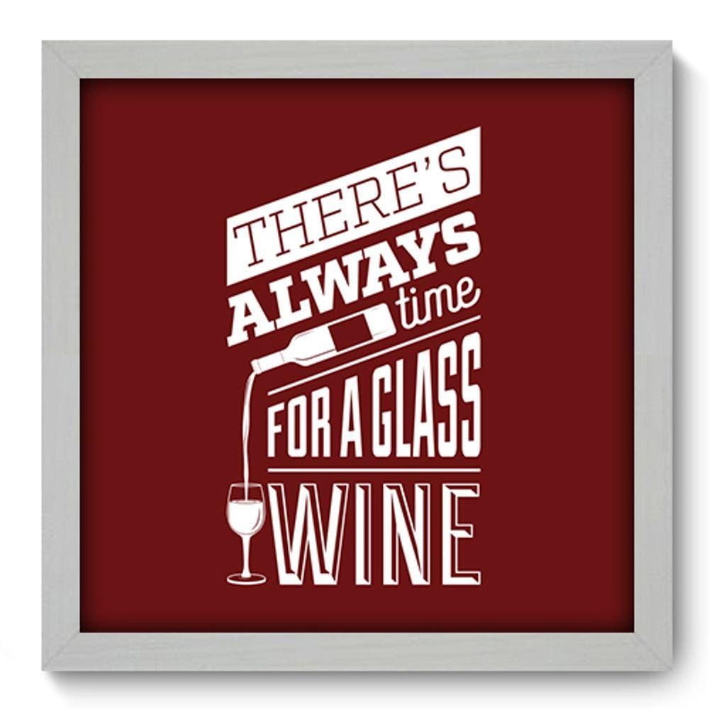 Quadro Decorativo - Vinho - 33cm x 33cm - 315qdcb