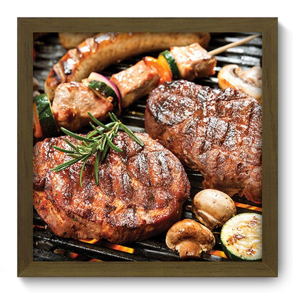 Quadro Decorativo - Churrasco - 33cm x 33cm - 155