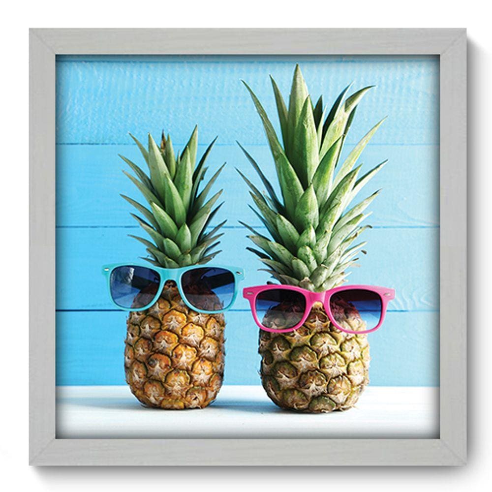 Quadro Decorativo - Abacaxi - 33cm x 33cm - 219qdcb
