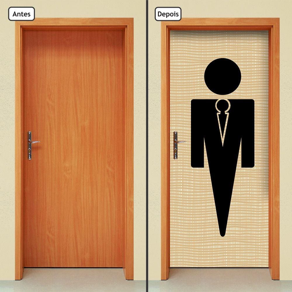 Adesivo Decorativo de Porta - Banheiro Masculino - 1805cnpt