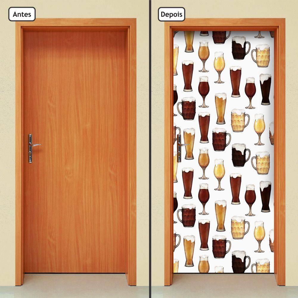 Adesivo Decorativo de Porta - Cerveja - 1600cnpt