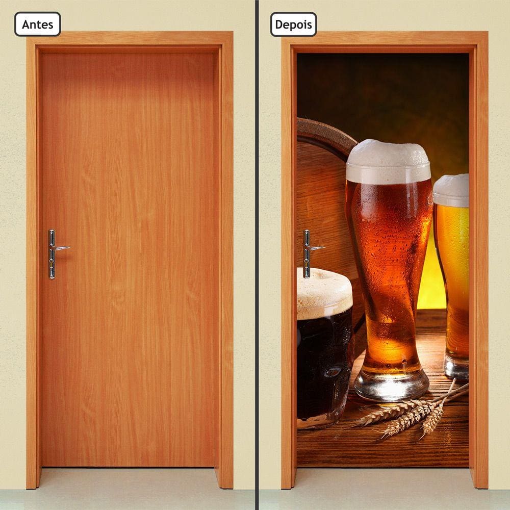 Adesivo Decorativo de Porta - Cerveja - 1286cnpt