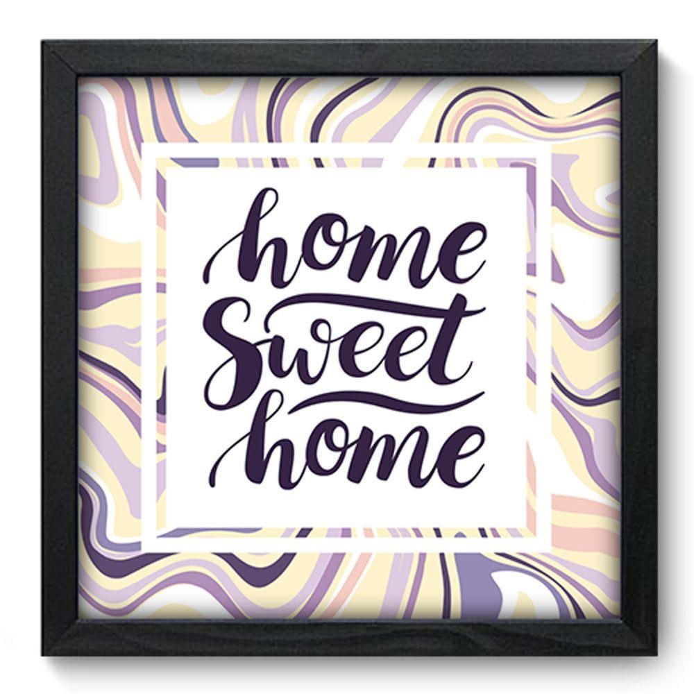 Quadro Decorativo - Home Sweet Home - 33cm x 33cm - 192qdrp