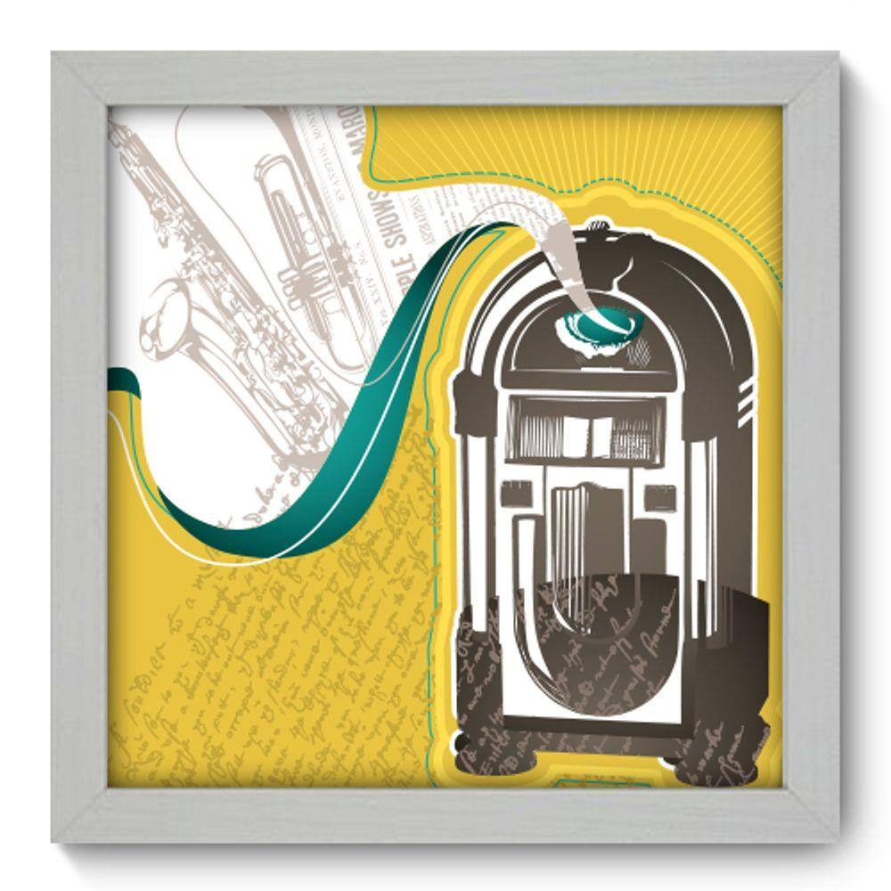 Quadro Decorativo - Jukebox - 22cm x 22cm - 013qdgb