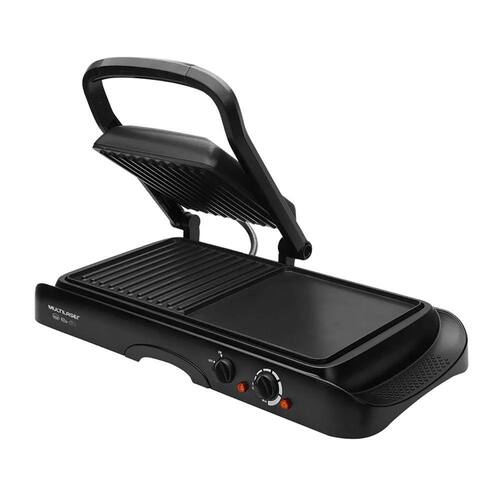 Chapa Grill Elétrico 2 Em 1 Multilaser CE106 Antiaderente 127V Menor preço em Chapa Grill Elétrico 2 Em 1 Multilaser CE106 Antiaderente 127V