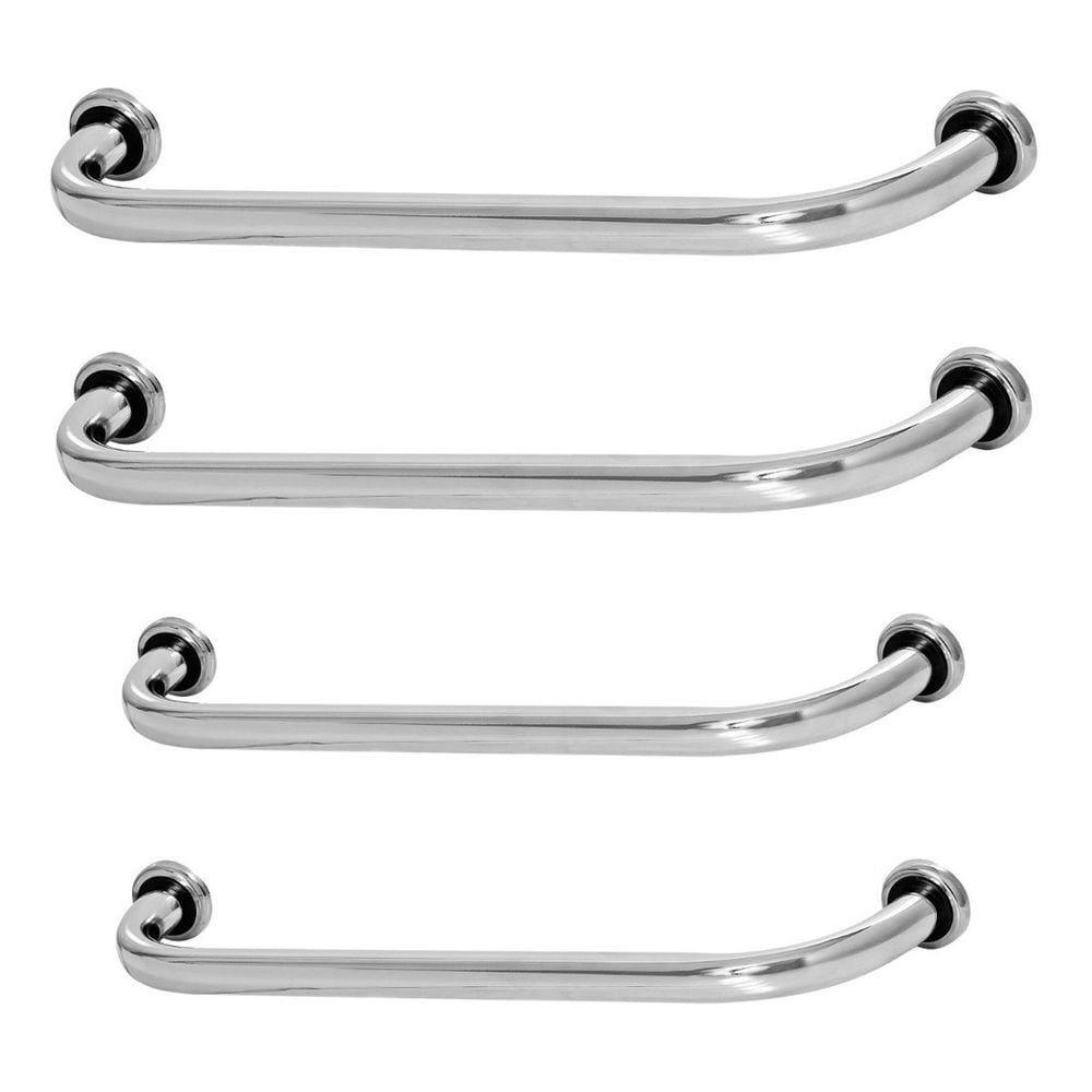 Kit 4 Barras De Apoio De Segurança Para Banheiro 60cm E 80cm