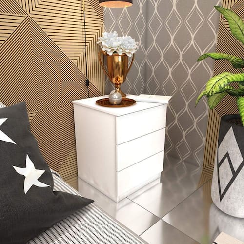 Mesa de Cabeceira 3 Gavetas Berlim Tcil Móveis Menor preço em Mesa de Cabeceira 3 Gavetas Berlim Tcil Móveis